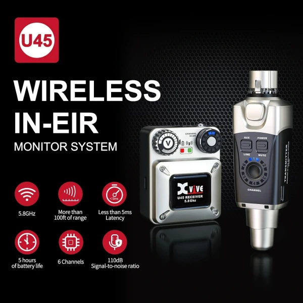 Xvive XV-U45 Kablosuz In-Ear Monitor Sistemi