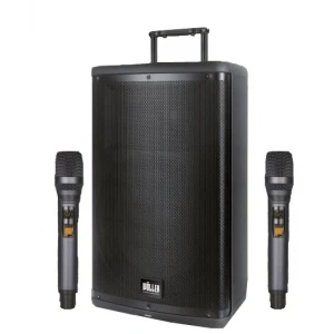 Wöller W-1540 DSP 15 Mobil Hoparlör | 400W Hoparlör | Çift El Kablosuz Mikrofonlu | USB, Bluetooth