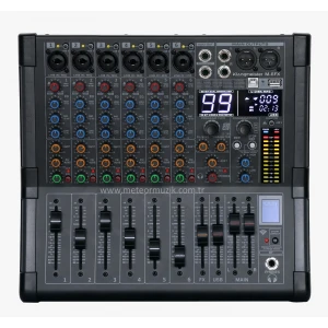 K.Meister PM-6FX 2x450W 6-kanal Powermixer, USB Bluetooth Kayıt