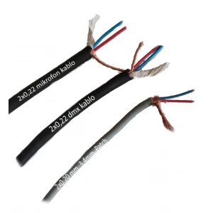 Denox DNX-BA 20 İnce Mikrofon Sinyal Kablosu 2x0,20 mm. 3.4mm. dış çap (47 metre)
