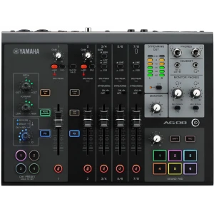 Yamaha AG08 8-kanallı Yayın Mikseri (Black)