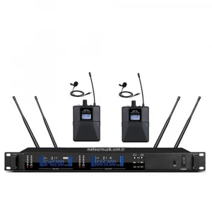 Gold Audio PRO 2402YY Çift Yaka Kablosuz Mikrofon Seti