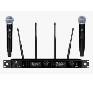 K.Meister UW-502EE UHF Uzun Menzilli Telsiz Mikrofon- Çift El