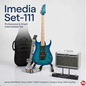 Imedia Set-111 Elektro Gitar Seti Mooer SD30i + ibanez-RG470ahm-bmt Set