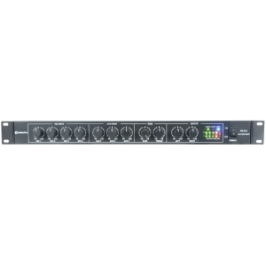 Adastra ML432 1U Ultra İnce 4 Kanal Mikser 4 Mic-3 Stereo Aux Giriş +20V Phantom