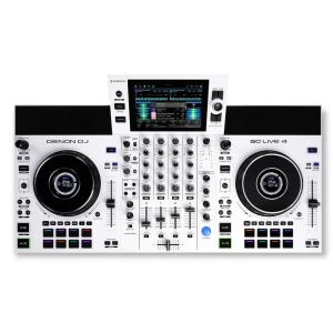 Denon DJ SC Live 4 4-Deck Standalone DJ kontrolcü, 7 Dokunmatik Ekran, Dahili Hoparlörler ve WI-FI Bağlantı