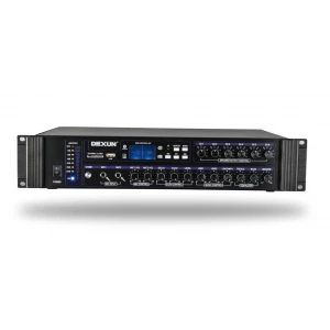 DEXUN D400 Mikser Amfi 250W/100V 6-volüm kontrol, USB/BT