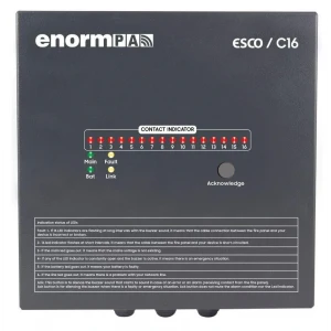 Enorm C16P Duvar Tipi Ethernet Kontak / Röle Kontrol Paneli (Acil Anons sistemini kontrol eder)
