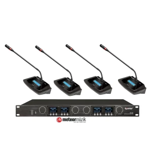 HTDZ 640680 4 Kürsü Mikrofonlu Kablosuz Set