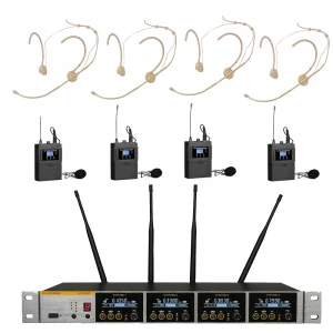 K.Meister UW-3440 4 Headset + 4 Yaka Mikrofonlu Kablosuz Set