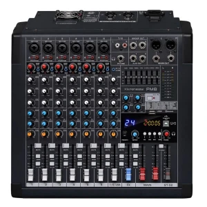 K.Meister PM8-PRO 2x650W-4 Ohm Powermixer Mp3 çalar, USB kayıt, Bluetooth