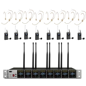 K.Meister UW-3850 8 Headset + 8 Yaka Mikrofonlu Kablosuz Set