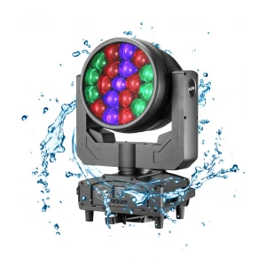 Lotus Titan 1200 Aqua 19x40W IP65 Led Wash Movinghead Spot (4lü case içinde, adet fiyatı, Case+Clamp Dahil)