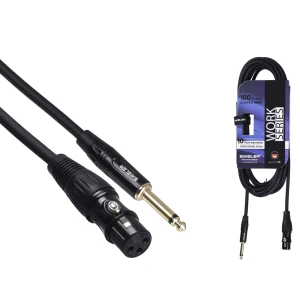 WORK 48803 10-metre Mikrofon Sinyal Kablosu XLR Dişi to 6.3 mm mono