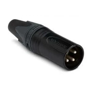 Neutrik NC3MXX-BAG Silver Contact XLR 3 Pin Erkek Konnektör Siyah