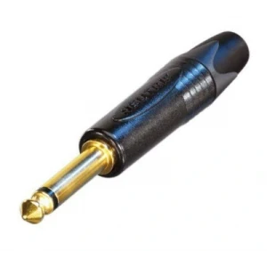 Neutrik NP2X-B Mono GOLD Kontak 6.3 mm. Çivi Jack Siyah