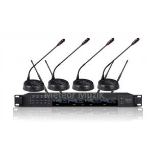 Roof R-214M 4 Adet Masa Tipi Mikrofonlu Kablosuz Set