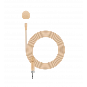 Sennheiser MKE ESSENTIAL Yaka Mikrofonu, Bej Renk, 3.5mm jack, 1.6m Kablo, XS ve EW Serisi için