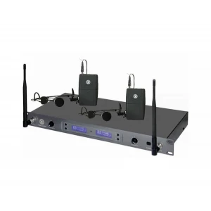 Topp Pro TMW U2-200LTHSGT - UHF Çift Kanal Kablosuz Mikrofon Sistemi (2x Kafa Mikrofonu + 2x Yaka Mikrofonu)