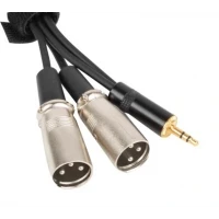 VEG PC35-2XLM200 Aux Kablo stereo 3.5mm to 2 XLR Erkek, 200cm