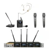 K.Meister UW-3435 4 Mikrofonlu Kablosuz Mix Set, 2 EL + 1 Yaka + 1Headset + 1 Kürsü
