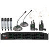Wöller W-8000 8li Kablosuz Mikrofon Seti / 4 EL + 2 Kürsü + 2 Yaka + 2 Headset