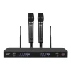 HTDZ HT-99A Çift El Kablosuz Mikrofon Seti 200 kanal Rack Montaj