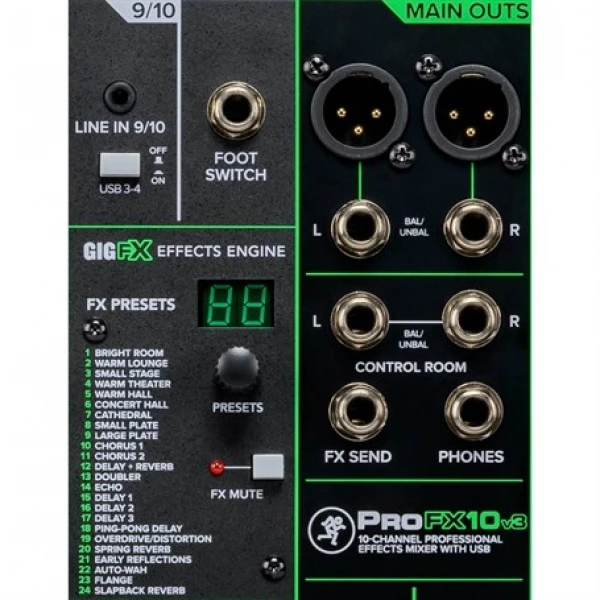 Mackie PROFX10V3 10-kanal USB Mikser