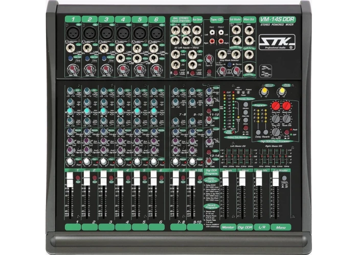 Stk-Pro VM-14SDDR Powermixer 2X440W ,14 Kanal, Çift Efekt, Subout