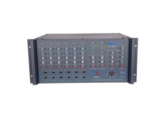 Startech SAFIR S6-800-USB-100V 6-kanal Mikser Amfi 2x400W/100V USB Bluetooth