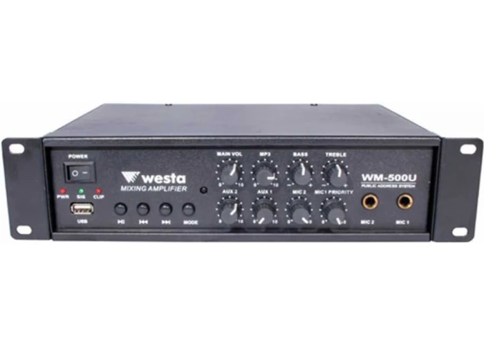 WESTA WM-500U 100W/100V Mikser Amfi, Usb Mp3 Player
