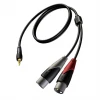 Procab CLA712/3 çift erkek XLR dan 3,5mm mini jaka,3.0 Metre kablo