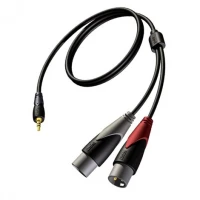 Procab CLA712/3 çift erkek XLR dan 3,5mm mini jaka,3.0 Metre kablo