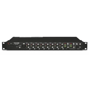 Tascam LM-8ST Line mixer, 8 stereo ins+mic/line in on front panel, 2 bal/unbal stereo outputs, 2 independent stereo busses, cascade I/O,