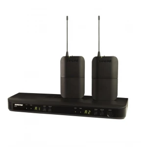 SHURE BLX188 Çift Mikrofonlu Kablosuz Enstrüman Mikrofonu Seti Receiver + 2 x Betpack + WA302 Kablo