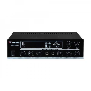 WESTA WM-605U 100W/100V 2-zone Mikser Amfi Usb/Mp3/Wma/Bluetotooth