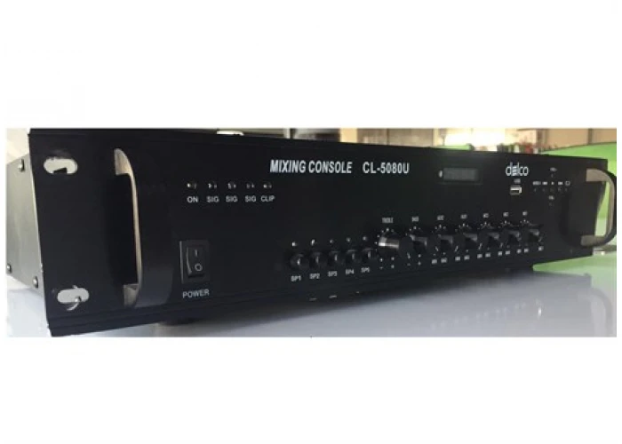 Delco CL-5080U 5 Kanal 80W/100V Mikser Amfi ,Usb / Fm / Bluetooth (kutusuz / az kullanılmış)