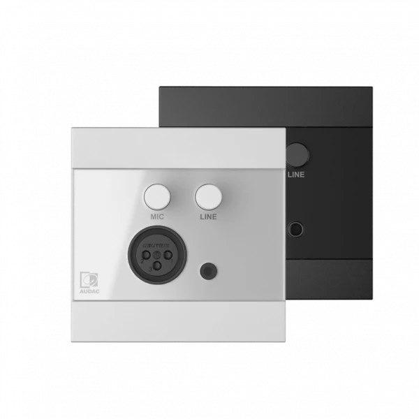Audac WP205/B ARES5A wall panel - Microphone & line input - 80 x 80 mm
