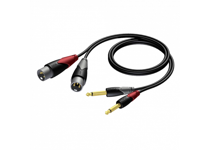 Procab CLA708/3 2 x XLR male - 2 x 6.3 mm Jack male mono, 3-metre kablo