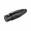 Roxtone RX3F-BG 3 Pin Dişi XLR Kablo Tipi / Altın Kaplama Kontak /Black