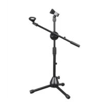 Machtig MS215 Kısa Mikrofon Sehpası, Metal Tip, Çevirmeli, 80-140-cm