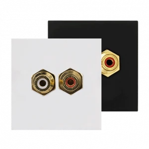 Audac CP45RCA/B Connection plate RCA 45 x 45 mm