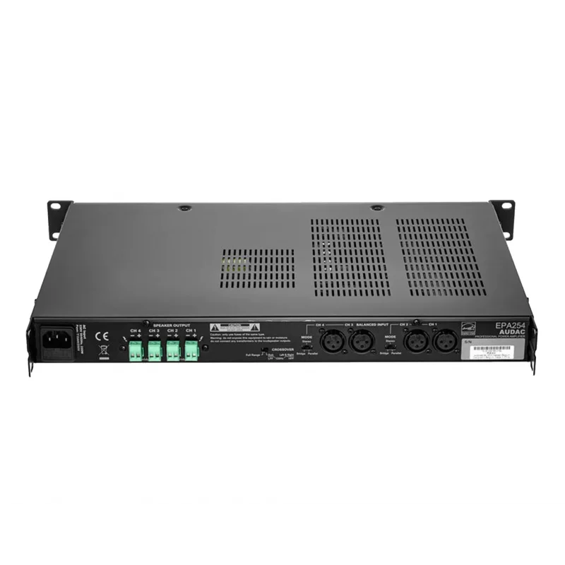Audac EPA254 Quad Power Amplifikatör 4x250W/4-ohm - crossover
