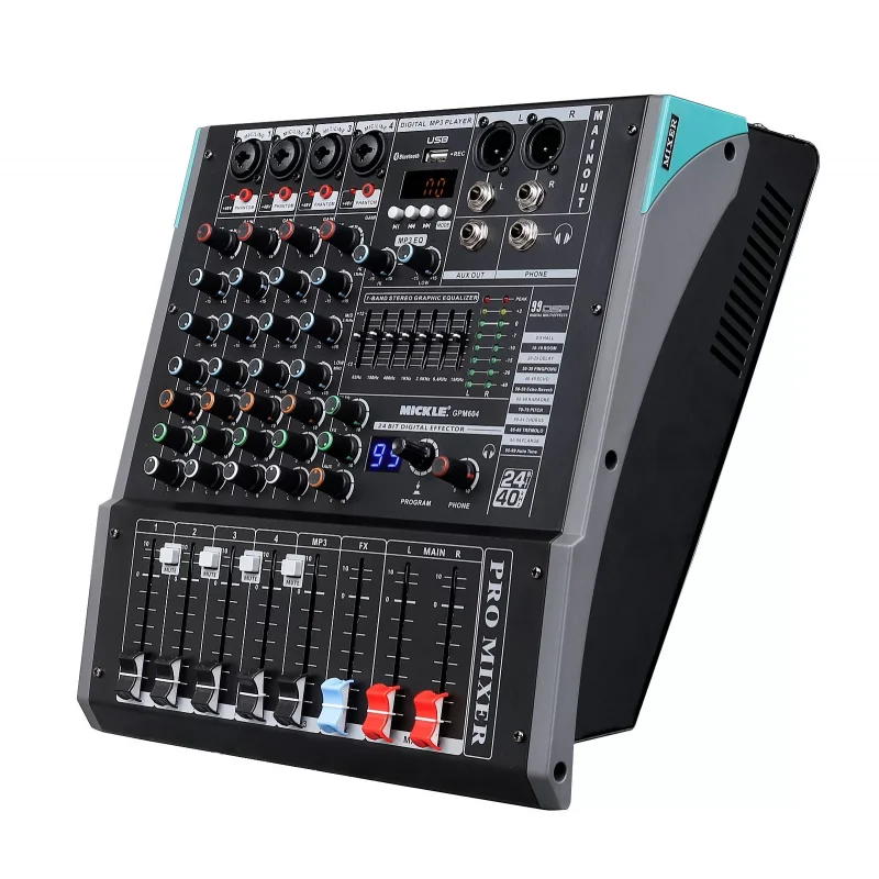 Machtig GPM604 Power mixer 4 Kanal 2x250W USB, EFX, Kayıt, Bluetooth