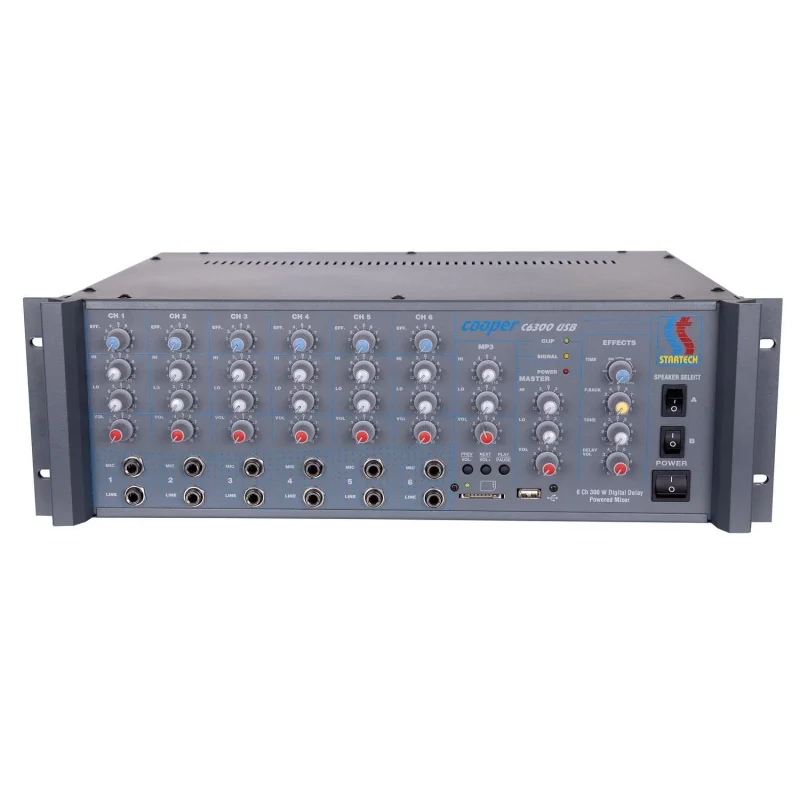 Startech CAPRI 500 Cami içi Amfisi 6-kanal 500W/100v, Echo & Reverb, İÇ+DIŞ