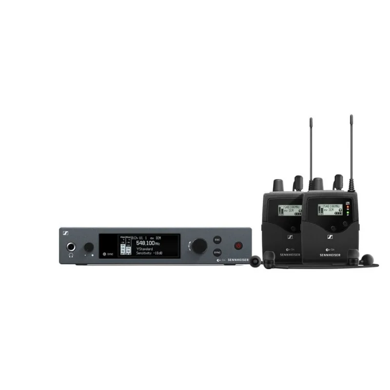 Sennheiser ew IEM G4-TWIN-G Kablosuz Stereo In-Ear Monitör Seti – 2 Alıcılı (G, 566–608 MHz)