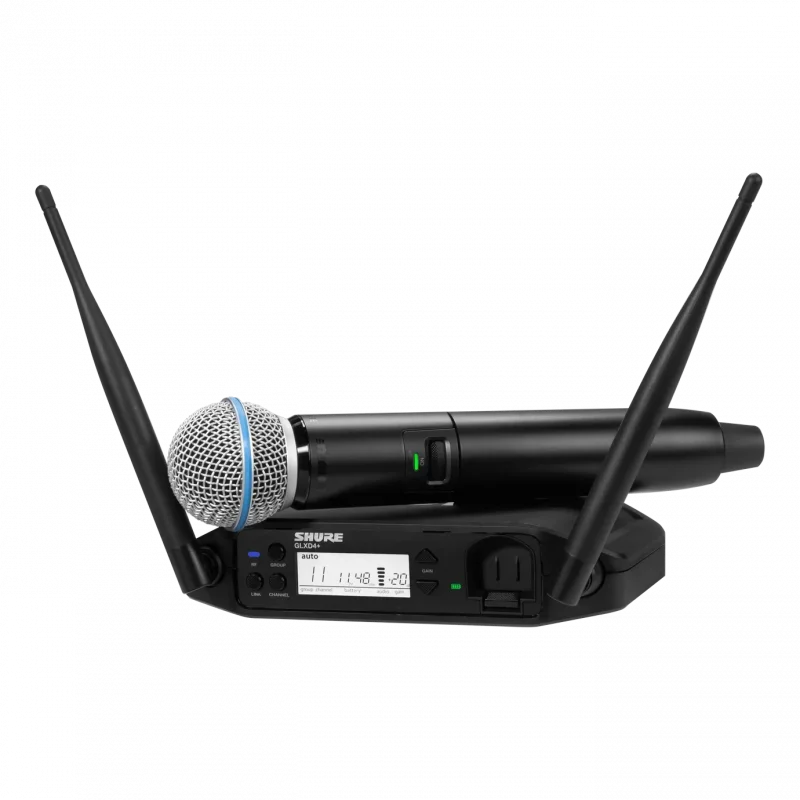 Shure GLXD24+/B58 Dijital Kablosuz El Mikrofonu Seti (BETA 58A Süperkardioid)