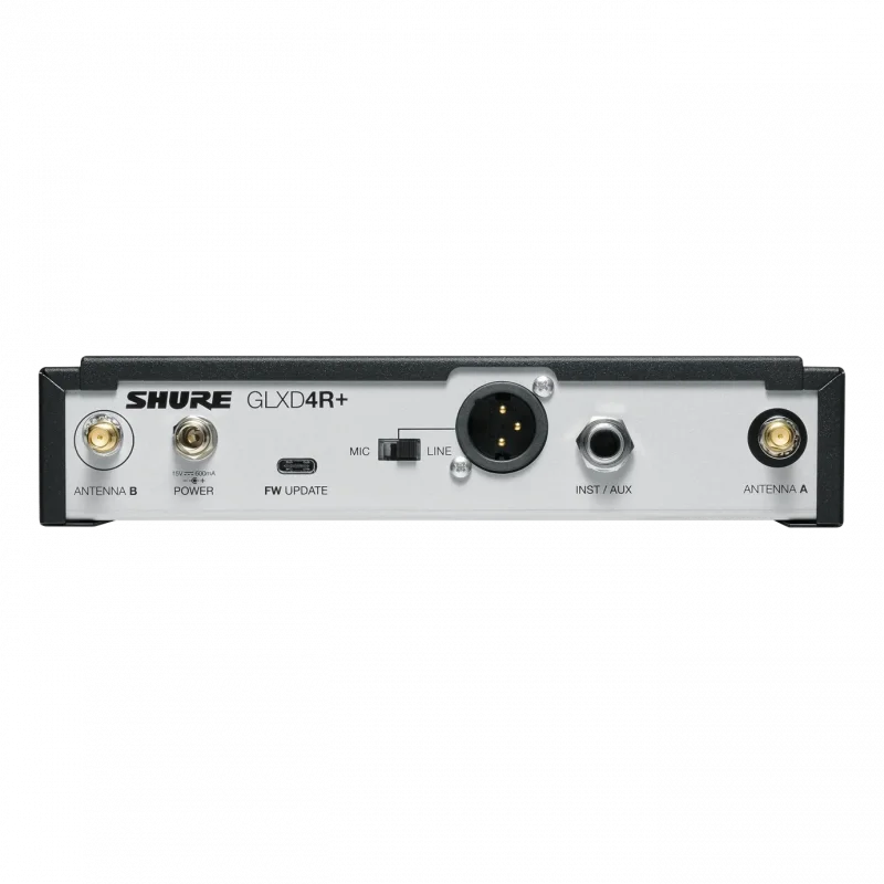 Shure GLXD24R+/SM58 Dijital Kablosuz El Mikrofonu Seti (Rack Alıcı, SM58)