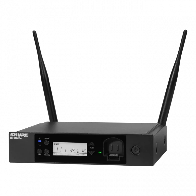 Shure GLXD4R+ Çift Bantlı Dijital Kablosuz Rack Alıcı (Yarım Rack, GLX-D+)