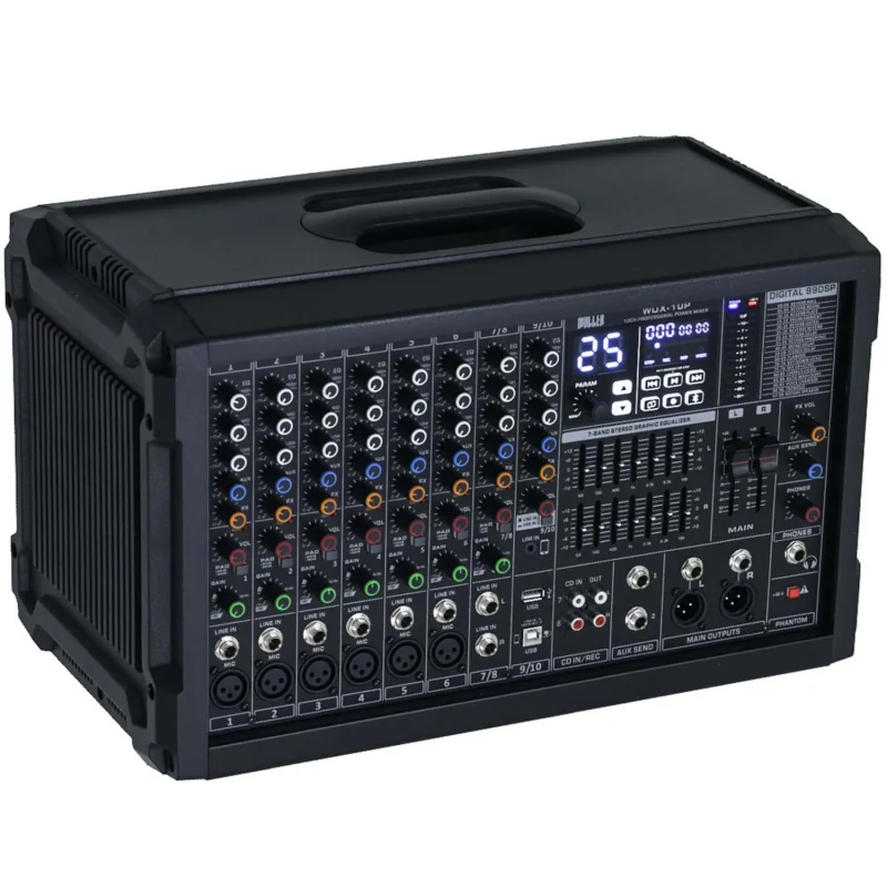 Wöller WUX-10P 10 Kanal Küp Power Mikser 2x750W, 99 DSP Efekt